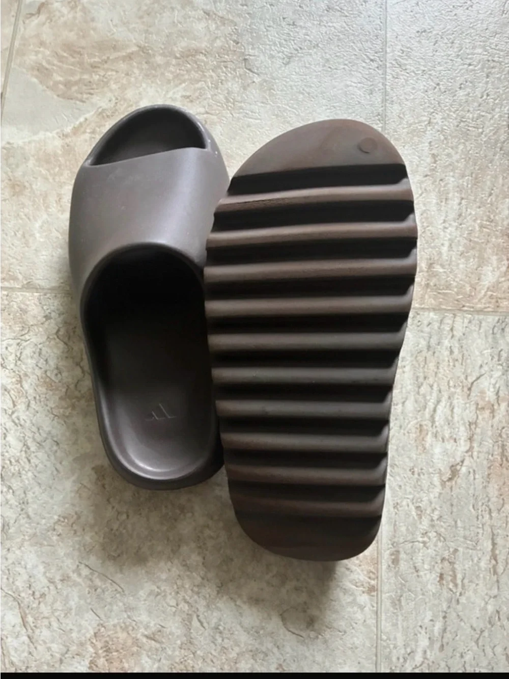 Brown Yeezy Slides